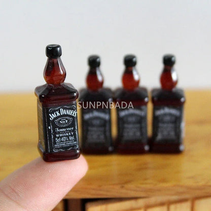 1/6 Scale Miniature Wine & Whisky Bottle Set for Dollhouse & BJD SNP-035K