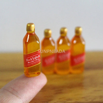 1/6 Scale Miniature Wine & Whisky Bottle Set for Dollhouse & BJD SNP-035N