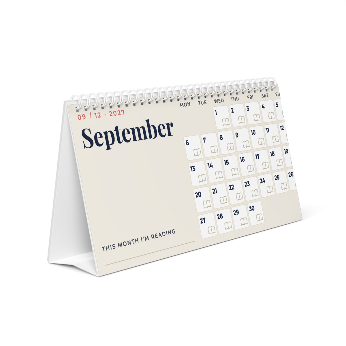 2027 Desk Reading Calendar | Tick a Book for Every Day You Read