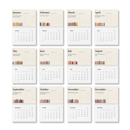 2027 Reading Wall Calendar | Monthly Book Log & Reading Prompts