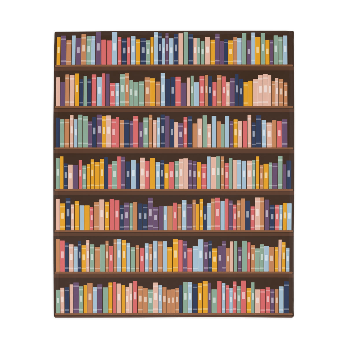 Bookshelf Blanket | Plush Fleece Throw Covered in Books