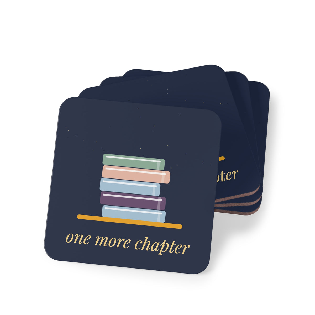 One More Chapter Coaster Set of 4 | Book Lover Coasters