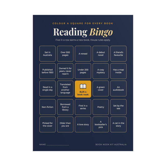 Reading Bingo Poster | 25 Book Prompts for Your Reading Year