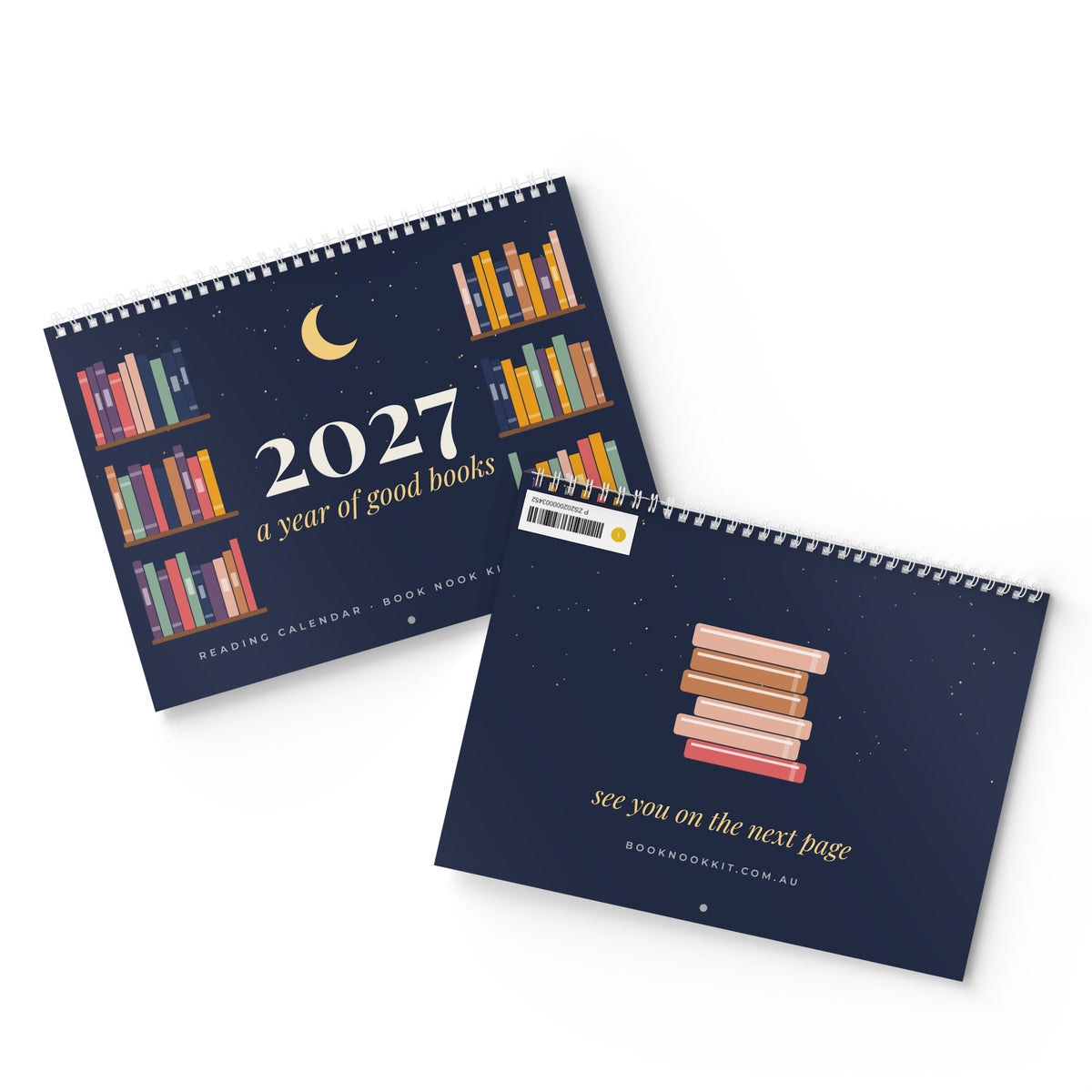 2027 Reading Wall Calendar | Monthly Book Log & Reading Prompts
