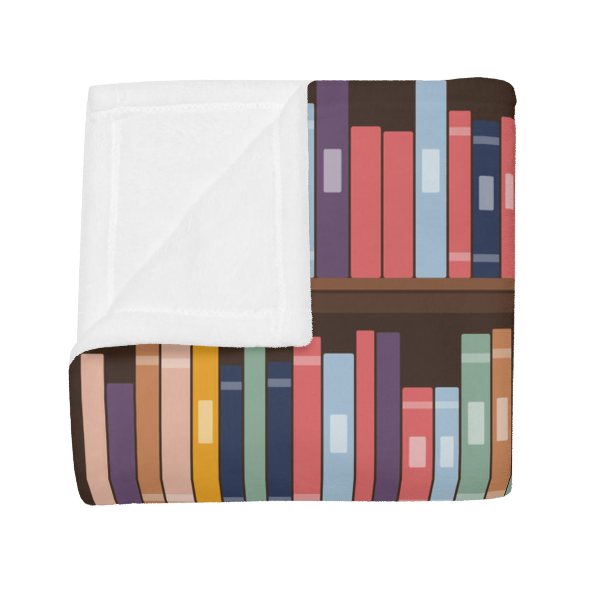 Bookshelf Blanket | Plush Fleece Throw Covered in Books