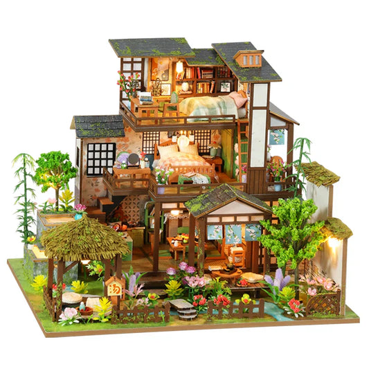 Bamboo Spring Courtyard DIY Dollhouse KitBook Nook Kit Australia