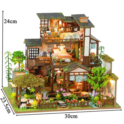 Bamboo Spring Courtyard DIY Dollhouse KitBook Nook Kit Australia