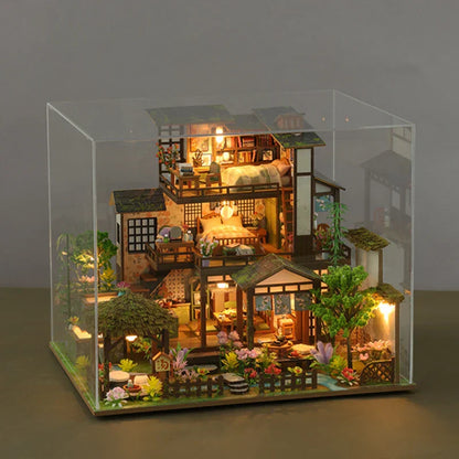 Bamboo Spring Courtyard DIY Dollhouse KitBook Nook Kit Australia
