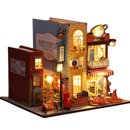 Book Villa DIY Miniature Dollhouse KitBook Nook Kit Australia