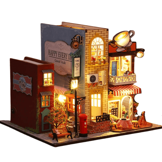 Book Villa DIY Miniature Dollhouse KitBook Nook Kit Australia