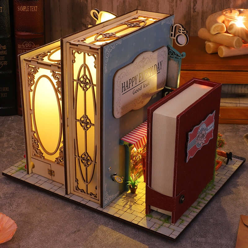 Book Villa DIY Miniature Dollhouse KitBook Nook Kit Australia