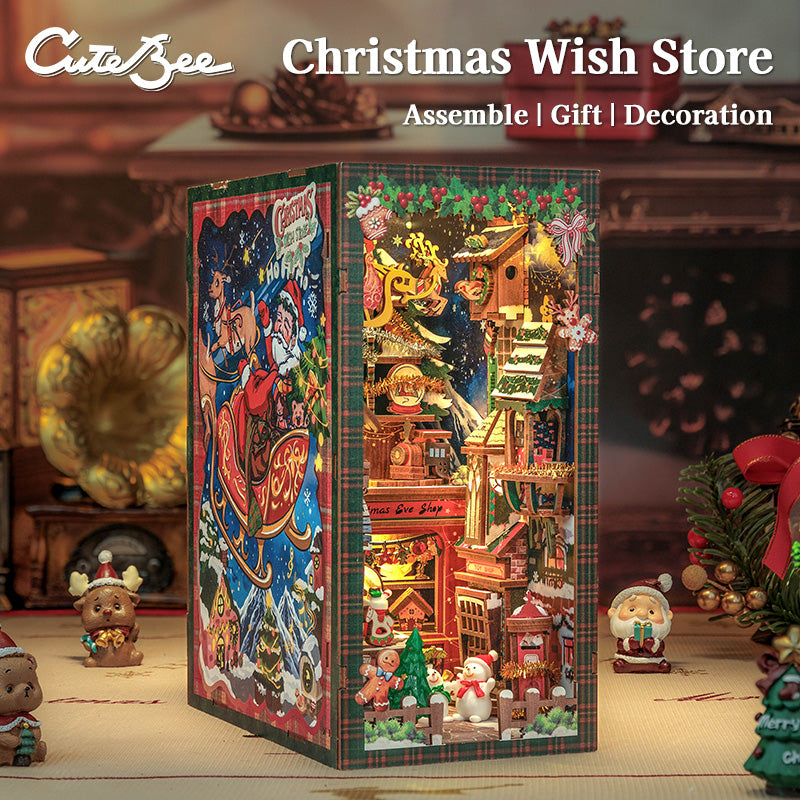 CUTEBEE Christmas Wish Store DIY Book Nook KitBook Nook Kit Australia