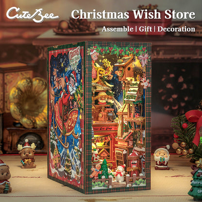 CUTEBEE Christmas Wish Store DIY Book Nook KitBook Nook Kit Australia