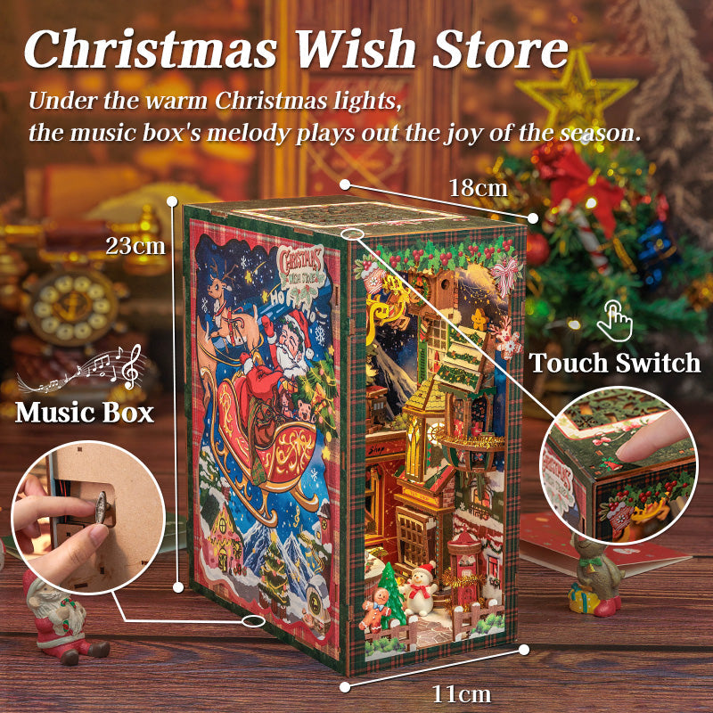 CUTEBEE Christmas Wish Store DIY Book Nook KitBook Nook Kit Australia
