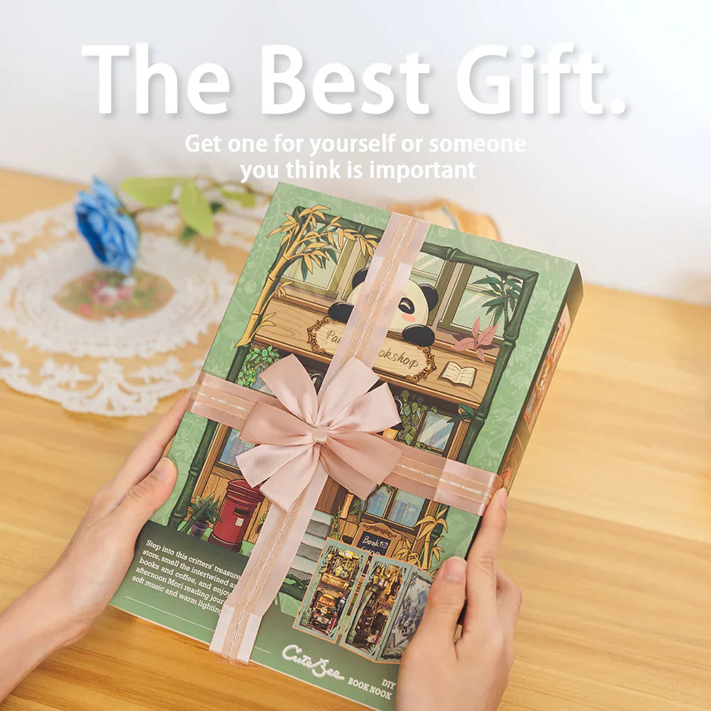 CUTEBEE Panda Bookshop DIY Book Nook KitBook Nook Kit Australia