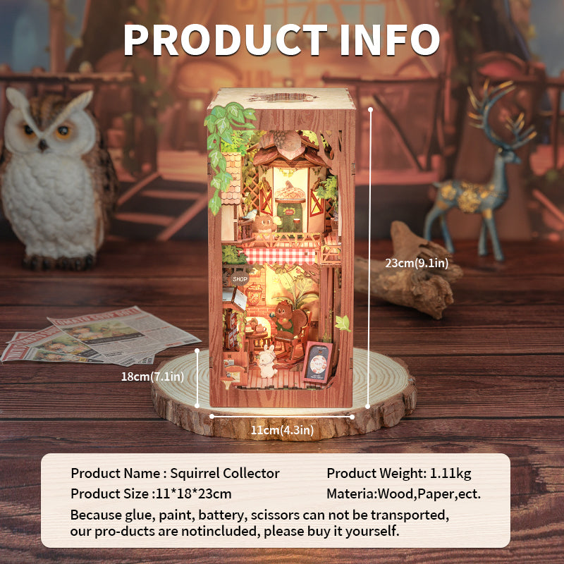 CUTEBEE Squirrel Collector DIY Book Nook KitBook Nook Kit Australia