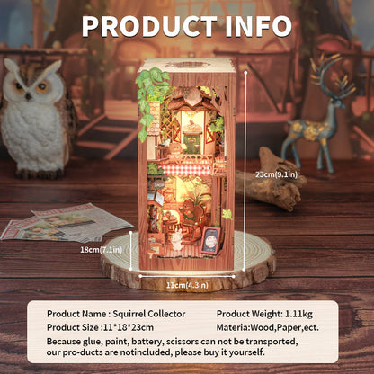 CUTEBEE Squirrel Collector DIY Book Nook KitBook Nook Kit Australia