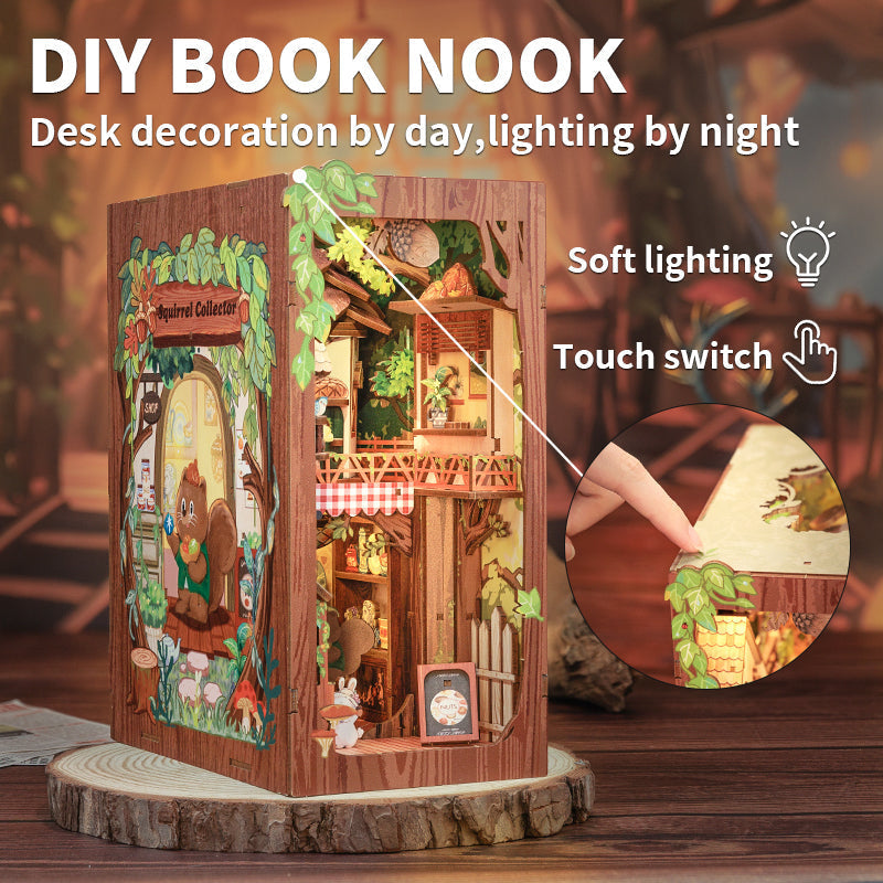 CUTEBEE Squirrel Collector DIY Book Nook KitBook Nook Kit Australia
