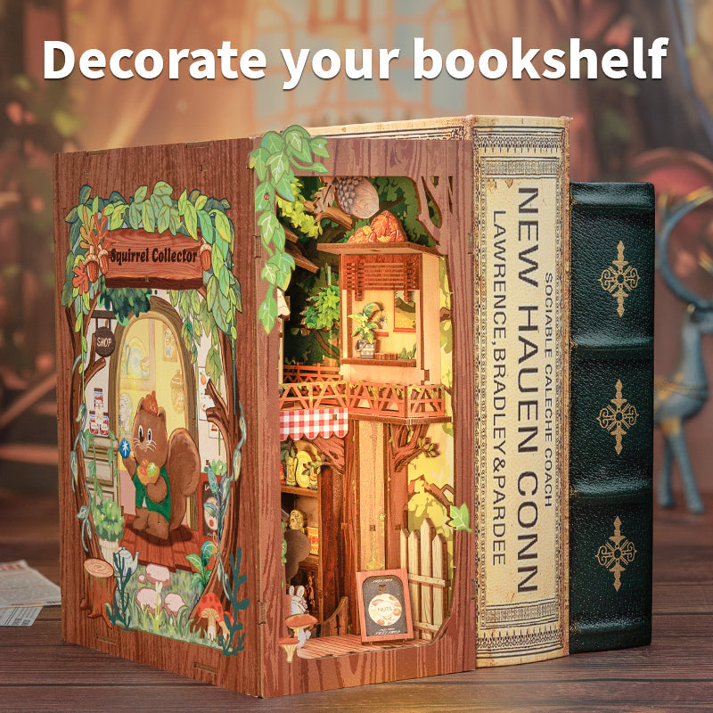 CUTEBEE Squirrel Collector DIY Book Nook KitBook Nook Kit Australia