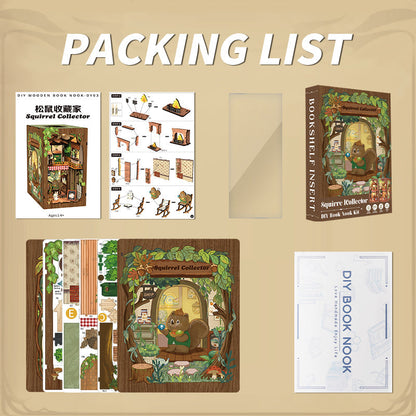 CUTEBEE Squirrel Collector DIY Book Nook KitBook Nook Kit Australia