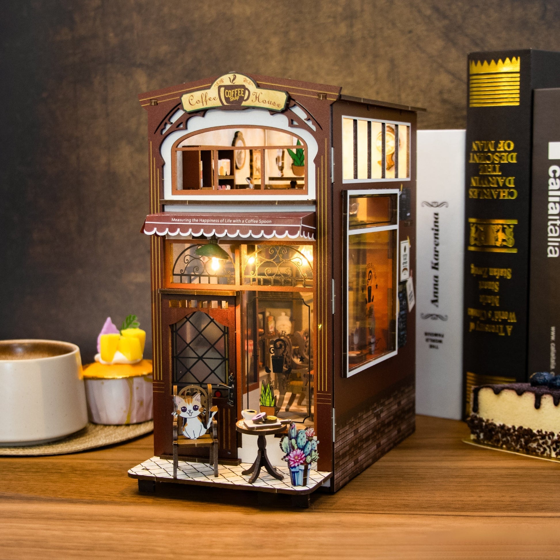 Cat Coffee House DIY Book Nook KitBook Nook Kit Australia