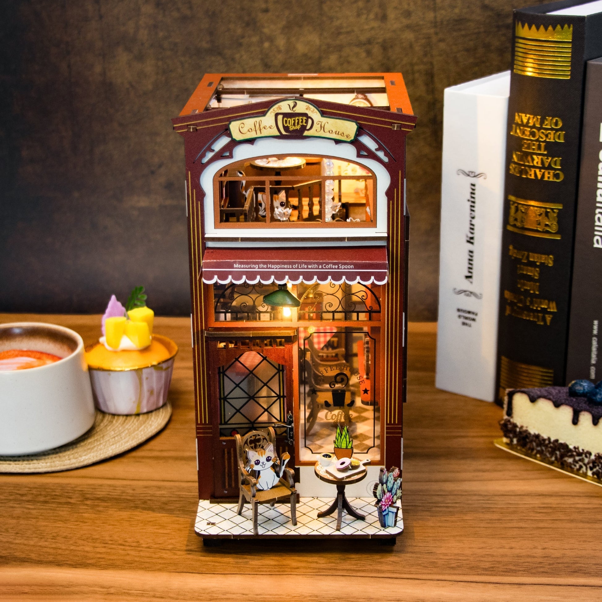 Cat Coffee House DIY Book Nook KitBook Nook Kit Australia