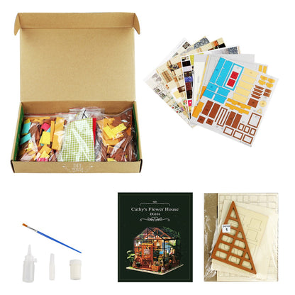 Cathy's Flower Robotime DIY Dollhouse KitBook Nook Kit Australia