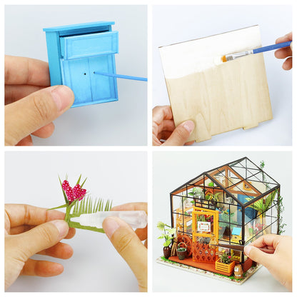 Cathy's Flower Robotime DIY Dollhouse KitBook Nook Kit Australia