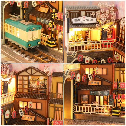 Cherry Blossom Train Station DIY Book Nook KitBook Nook Kit Australia