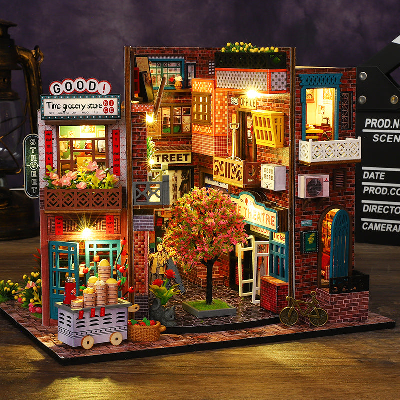 Chinese Street View DIY Book Nook Kit Only dollhouse