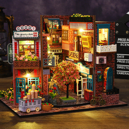 Chinese Street View DIY Book Nook Kit Only dollhouse