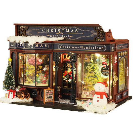Christmas Gift Shop DIY Dollhouse KitBook Nook Kit Australia