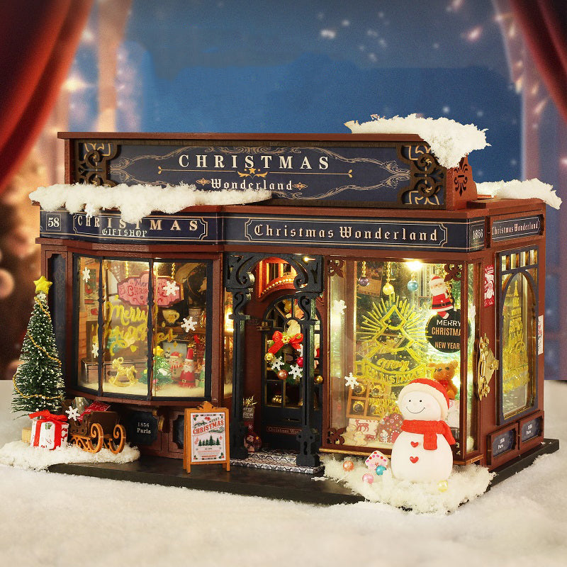 Christmas Gift Shop DIY Dollhouse KitBook Nook Kit Australia