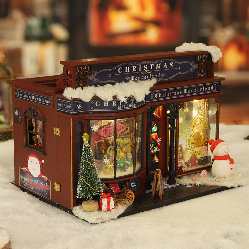 Christmas Gift Shop DIY Dollhouse KitBook Nook Kit Australia