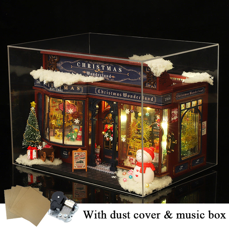 Christmas Gift Shop DIY Dollhouse KitBook Nook Kit Australia