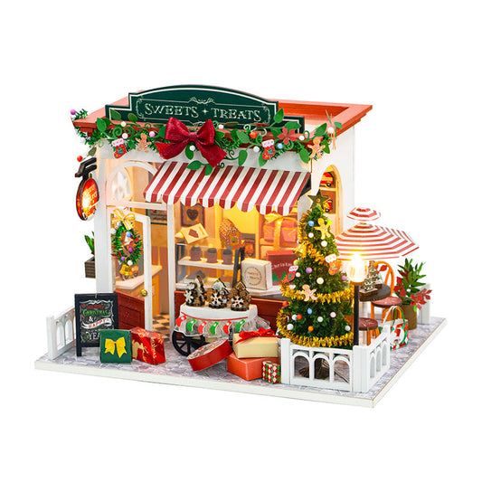 Christmas Sweets and Treats Shop DIY Dollhouse KitBook Nook Kit Australia