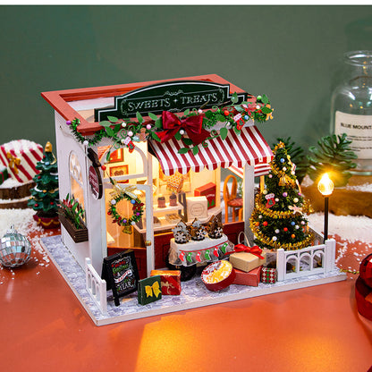 Christmas Sweets and Treats Shop DIY Dollhouse KitBook Nook Kit Australia