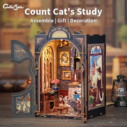 Count Cat’s Study – Wizard’s Book Nook for Magical Minds - Book Nook Kit Australia