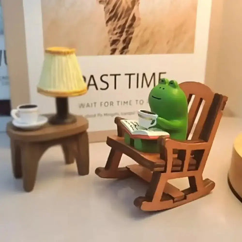 Cute Frog Rocking Chair Miniature