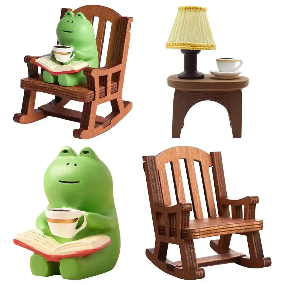 Cute Frog Rocking Chair Miniature