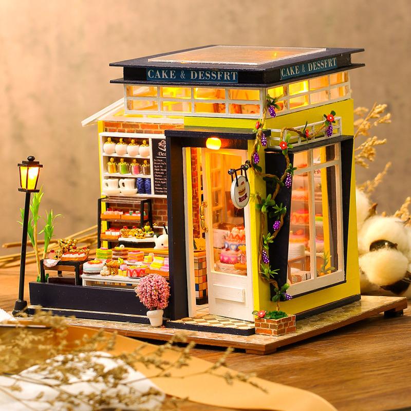 Cutebee Cake House DIY Dollhouse KitBook Nook Kit Australia