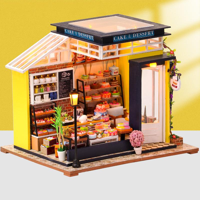 Cutebee Cake House DIY Dollhouse KitBook Nook Kit Australia