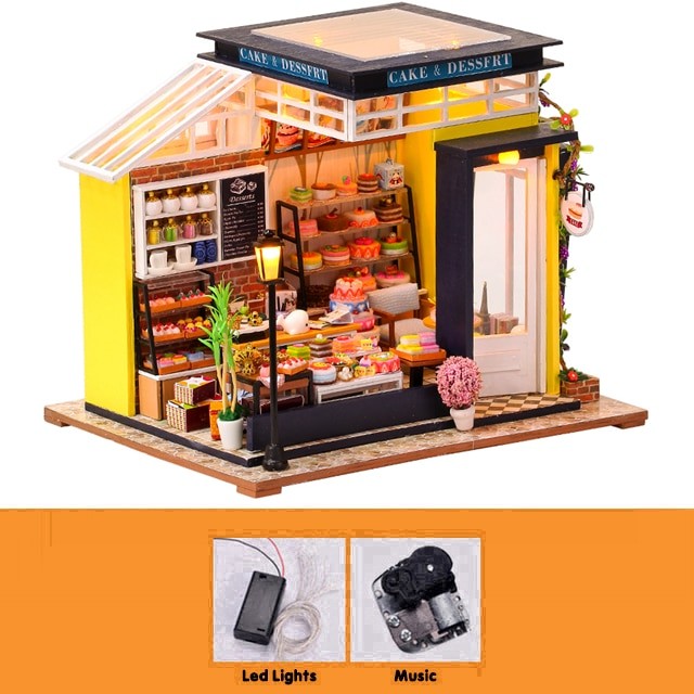 Cutebee Cake House DIY Dollhouse KitBook Nook Kit Australia
