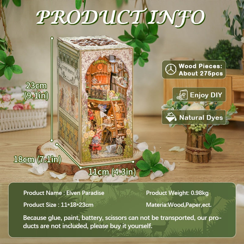 Cutebee Elven Paradise DIY Book Nook KitBook Nook Kit Australia