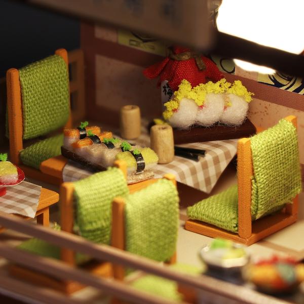 Cutebee Gibbon Sushi DIY Dollhouse KitBook Nook Kit Australia