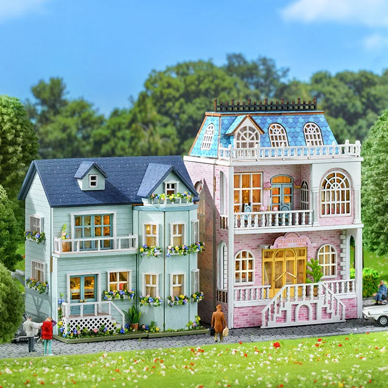Cutebee Mini Villa Garden DIY Dollhouse KitBook Nook Kit Australia