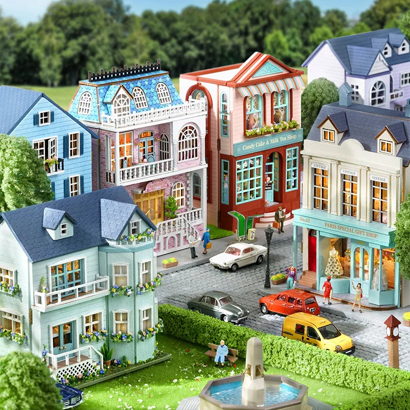 Cutebee Mini Villa Garden DIY Dollhouse KitBook Nook Kit Australia