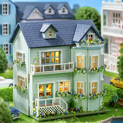Cutebee Mini Villa Garden DIY Dollhouse KitBook Nook Kit Australia