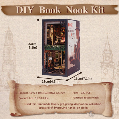 Cutebee Rose Detective Agency DIY Book Nook KitBook Nook Kit Australia