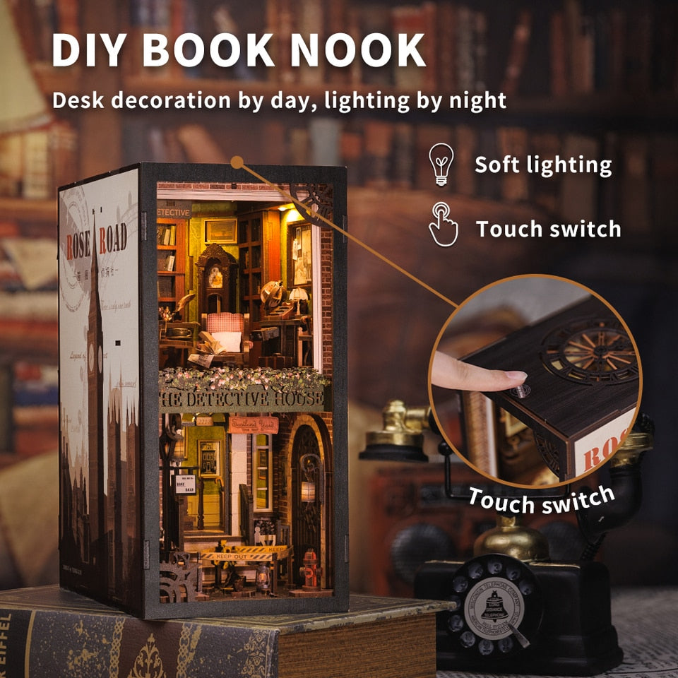 Cutebee Rose Detective Agency DIY Book Nook KitBook Nook Kit Australia